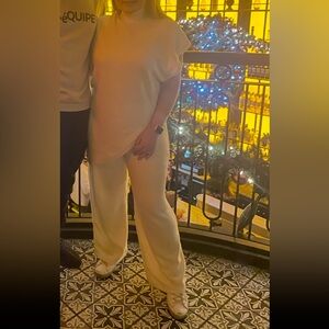 Elegant Cream Women's Pant set